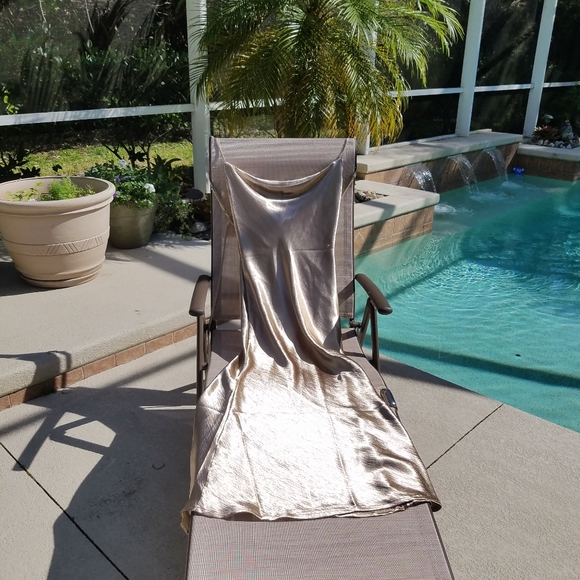 Gold backless Slip Dress - Picture 11 of 15